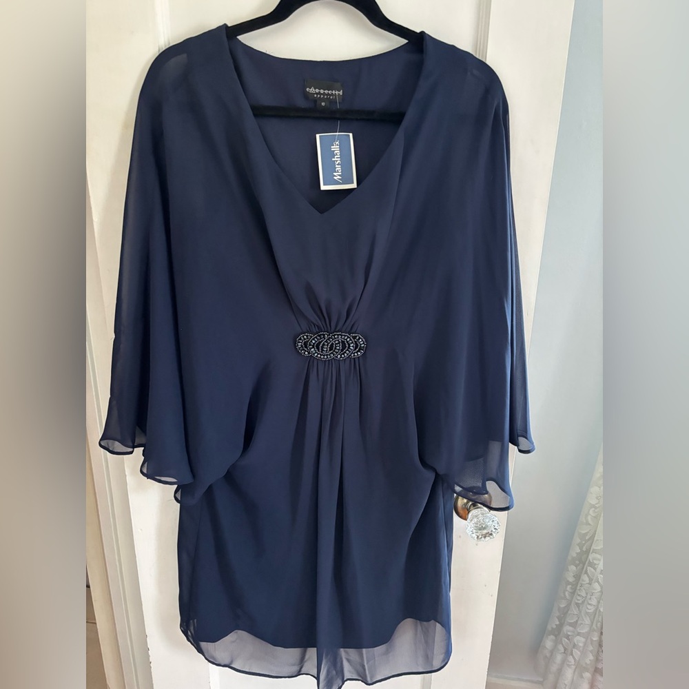 Beautiful Navy Blue Brand New Party Wedding Shower Special Occasion Dress 10
